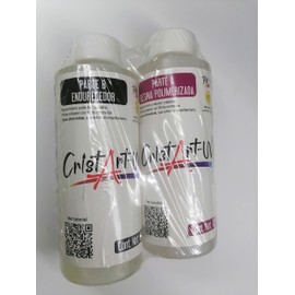 Resina Epoxica Transparete Cristart-UV (Parte A 120 ml + Parte B 120 ml)