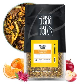 Tiesta Tea - Orange Tango | Loose Leaf | Orange Hibiscus Herbal Tea | Premium Non-Caffeinated Fruit Blend | Makes Hot or Iced & Up to 200 Cups | 16oz Resealable Pouch