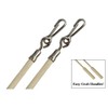29" ALMOND Vinyl Coated STEEL DRAPERY BATONS with Stainless Steel