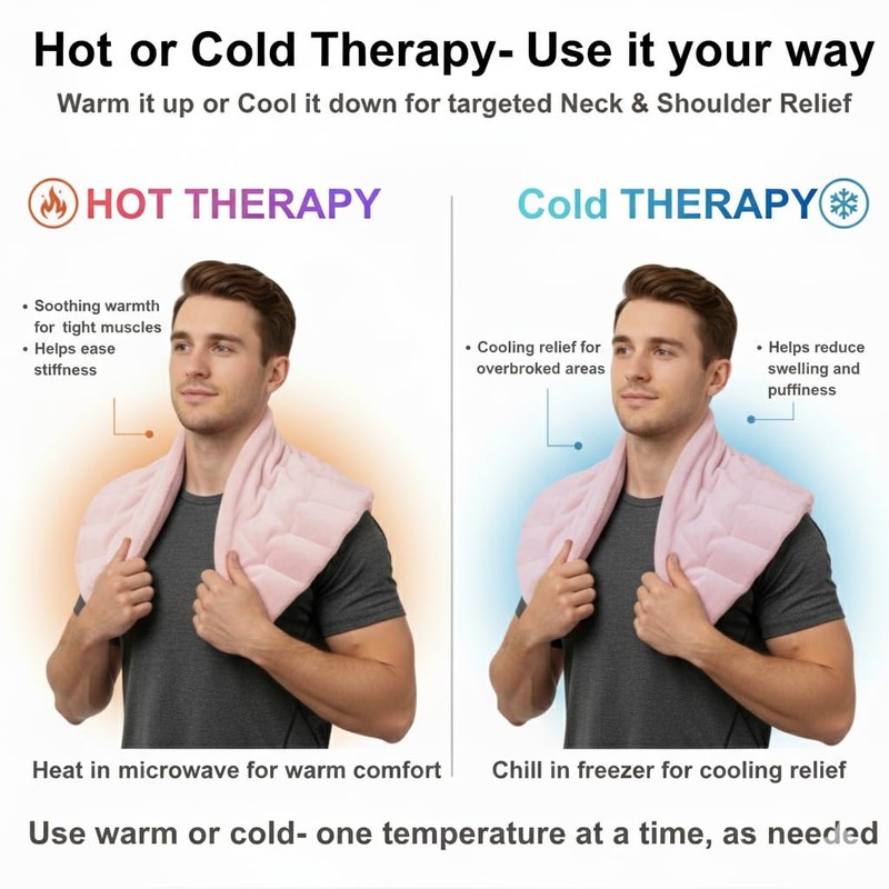 Herbal Concepts Neck and Shoulder Wrap, Hot & Cold Therapy,