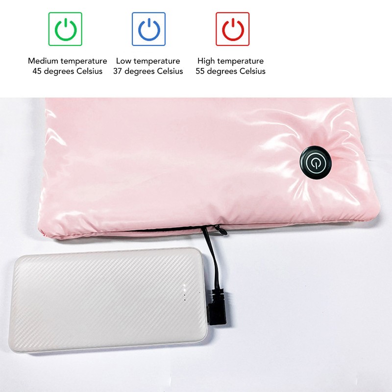 Graphene Heated Handwarmers Bag USB Charging 3 Levels Temperature Washable
