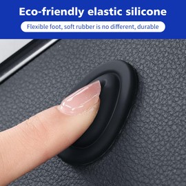 ijuicy 6 PCS Car Cup Holder Limiter, Cup Holder Insert for Stabilizing Bottle, Silicone Anti Shake Car Coasters Position Limiter with Self-Adhesive, Universal for Most Cars (Black)