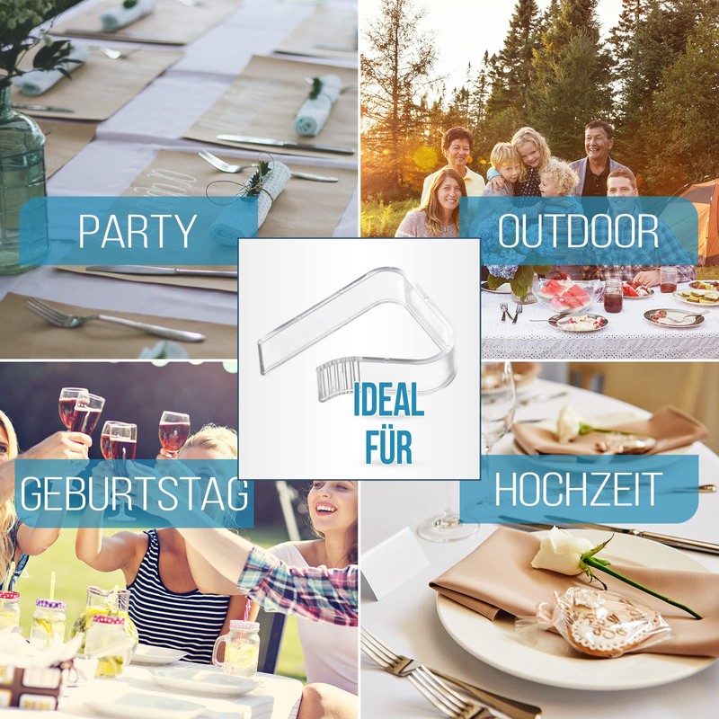DIYexpert Set of 4 Table Cloth Clips for Table Tops