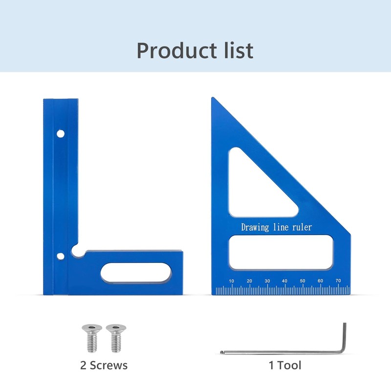Angle Measurement Tool, Adjustable Set Square 3D Multi Angle Measuring
