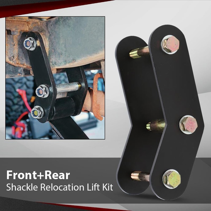 CROSSDESIGN 2" Shackle Relocation Lift Kit Front & Rear Compatible