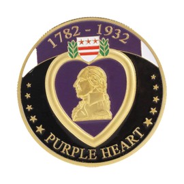 1782-1932 Purple Heart Military Merit Division Challenge Coin