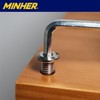 MINHER M5 x 10mm 20Pcs Flat Head Hex Socket Cap