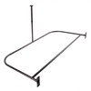 Utopia Alley Rustproof Wall Mounted Aluminum D-shape Shower Rod With
