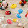 GOGHOST Easter Wooden Egg Shaker Set(6 Pcs), 4 Easter Eggs