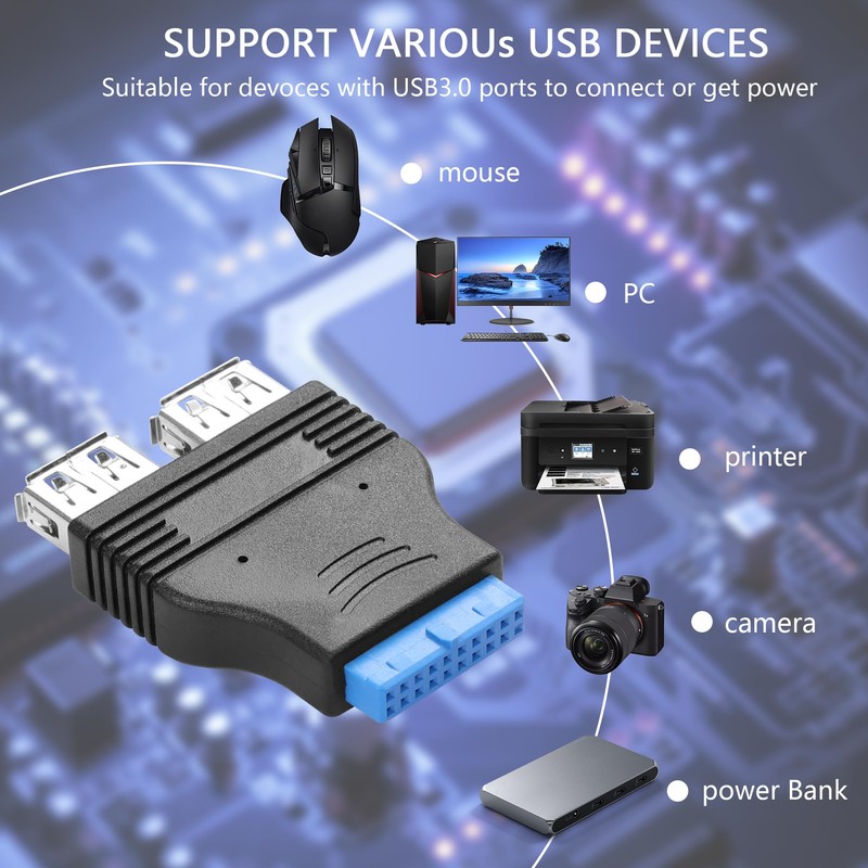 CERRXIAN 3 x USB 3.0 to 20 Pin USB 3.0