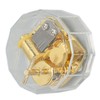 Music Box Polygon Shape Transparent Golden Relaxing Acrylic Metal Clear