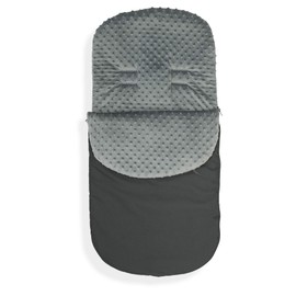 Universal Baby Stroller cosytoes Liner Buggy Dimple Fleece Footmuff Black (Charcoal)