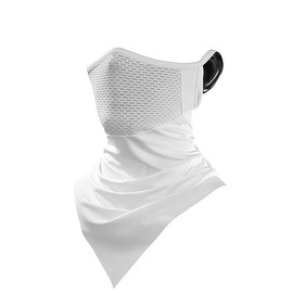 Trifong Face Cover, Summer, UV Protection, White, Cool, Ear-hook, Face Mask, Sweat Absorbent, Quick Drying, Sports, Face Guard, Sun Protection, Mountain Climbing, Golf, UV Protection, Windproof,