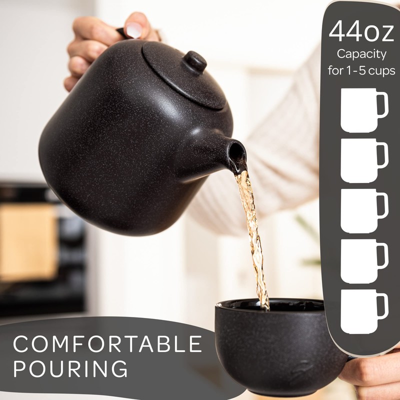 Steinzeit Design Tea Pot with Warmer (44 oz) - Premium