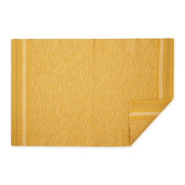 DII Variegated Recycled Yarn Modern Edge Stripe, 2x3', Honey Gold