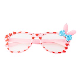 Ultra Pink Bunny Ear Childrens Costume Glasses Classic Clear Lens Glasses Frames Boys Girls Kids Costume Glasses Fancy Dress World Book Day Geek Glasses Hipsters Nerd Glasses Look Style Fake Glasses