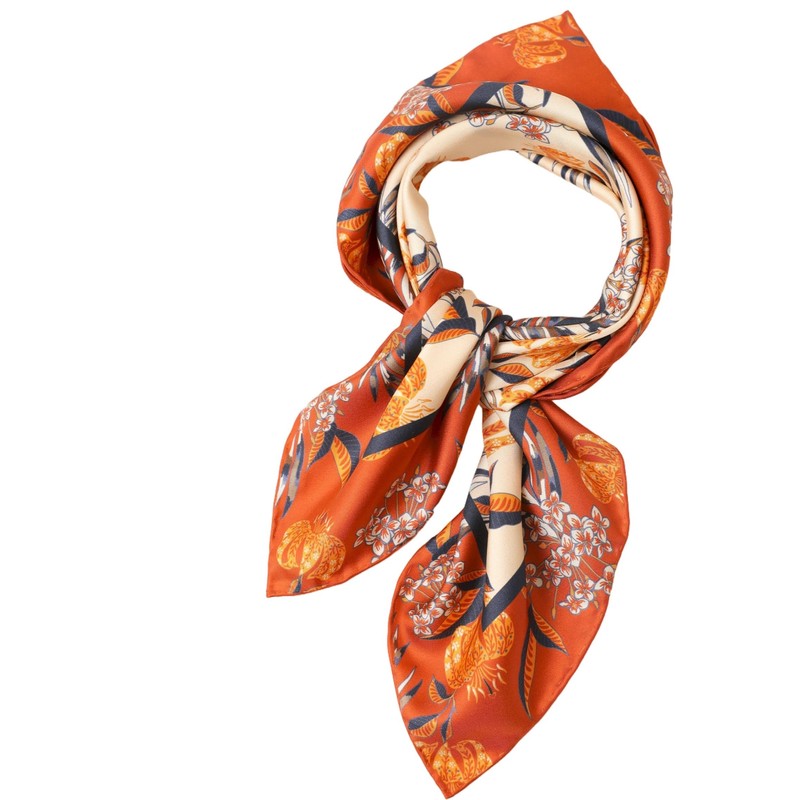 Prettystern Men's Lady Pure Silk Bandana Handrolled Silk Neckerchief Unisex