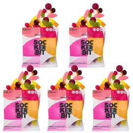 Sockerbit Swedish Candy Gummy Mix, 5 Bags, Assorted Sweet Candy Mix, Soft & Chewy Fruit Gummies with Variety of Flavors, Textures & Shapes, Vegan, Gluten Free & Non GMO, 2.82oz Each Bag