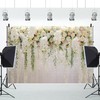 15x10ft Wedding Backdrop White Curtain Floral Wedding Ceremony Photography Background