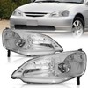 TUSDAR Headlight Assembly Compatible with 2001 2002 2003 Honda Civic