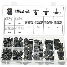 Swordfish 21140 - SAE Rubber Well Nut Assortment Nut Insert Kit, Package of 115 Pieces