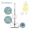 Tap mopper, tap and set the cloth. As seen in