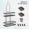 Sben Hanging Rustproof Shower Caddy with Soap Dishes and Toothbrush
