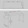 UNICOO® Adjustable Overbed Table, Over The Bed Table with Wheels,