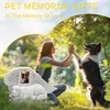 DiDiBirDi Dog Memorial Statue with LED Solar Light,Pet Memorial Stone
