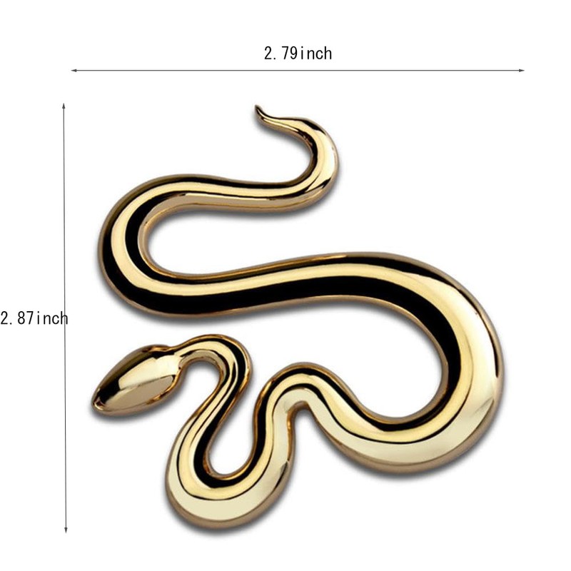 Snake Metal Car 3D Sticker Snake Emblem for Car Motorcycle