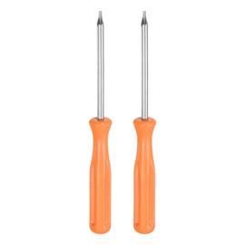 HARFINGTON 2pcs Torx Screwdriver T7 4" Length Carbon Steel Non-Magnetic Security Star 6 Point Head Precision Screw Driver with Non-Slip Handle for Appliances Repair Improvement, Yellow