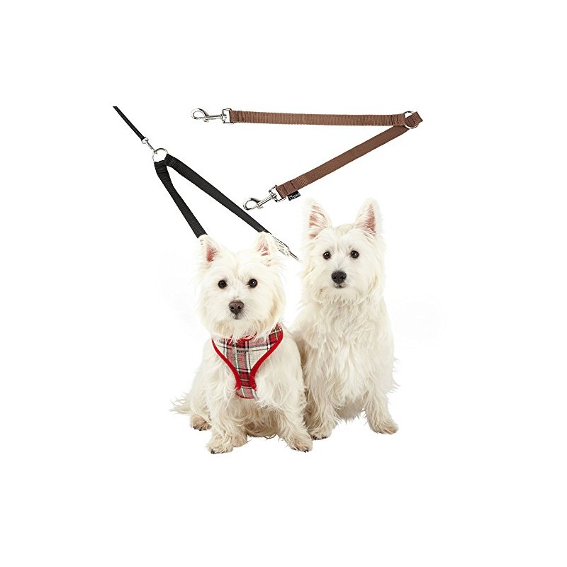 Double Dog Pet Lead Leash Splitter Coupler with Clip for