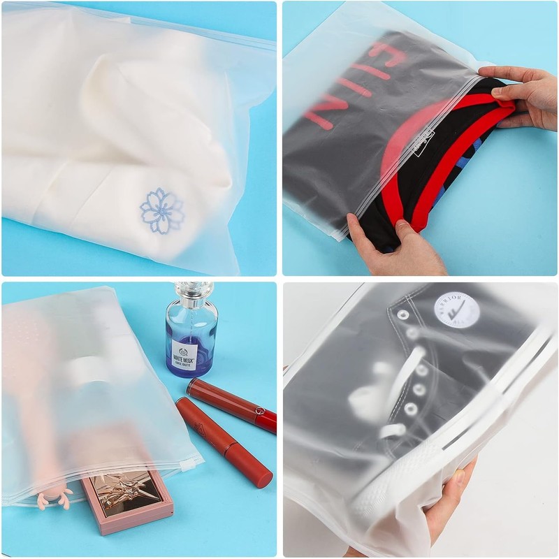 DERAYEE 20 Pack Zipper Plastic Bags Zipper Bags Plastic Bags