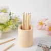 Xhqsulsclac Pen Cup Holder 6 pcs Pine Pen Holder 3.1X3.1X3.9in