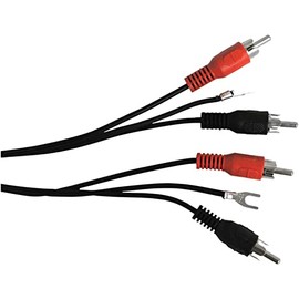 Soundlab 2x Phono Plug + Earth Lead, 1.2m