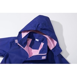 MGEOY Boys Girls Rain Jackets Lightweight Waterproof Hooded Raincoats Windbreakers for Kids 4-14Y