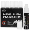 Window Chalk Markers for Cars 5 Pack Washable,White Paint Jumbo