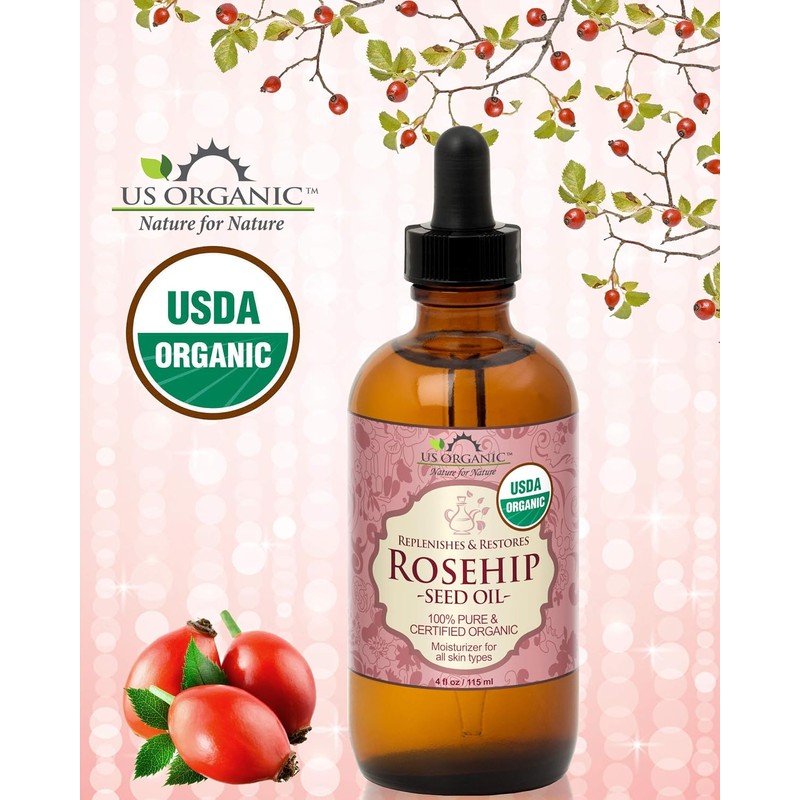 US Organic Aceite de Rosa Mosqueta Orgánico USDA, Prensado en