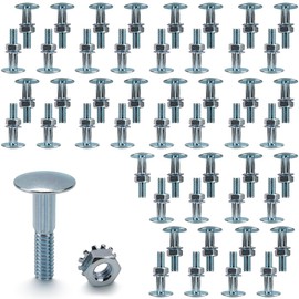 50 Pack 1 1/4" Carriage Bolt & Nut Kit for Overhead Todco Whiting Door Hinge Morgan Supreme Box Truck Trailer Roll Up Door Repair Parts Bolts