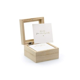 Luck and Luck Advice Guest Book Wooden Box Alternative Weddings with 110 cards