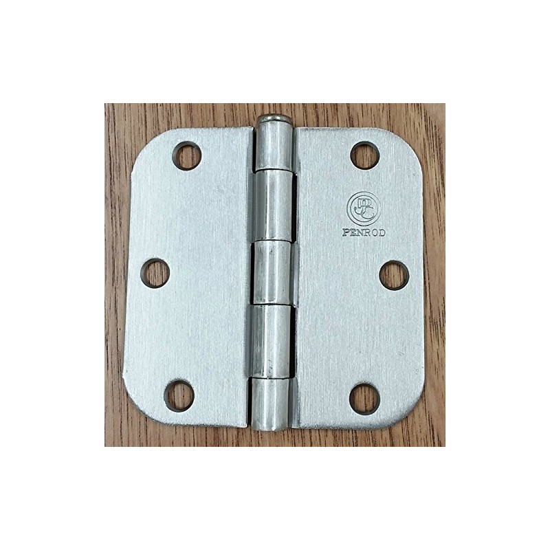 Penrod Interior Door Hinges, Satin Nickel, 3.5 Inch with 5/8