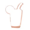 Refreshing Summer Drink Glass with Lemon and Straw Copper Cookie