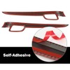 DOTCOM 4Pcs Inner Door Handle Trim Cover Strip Gloss Red