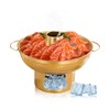 8.6 in 304 Stainless Steel Shrimp Cocktail Serving Dish, Groove