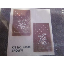 Lily of The Valley Pair of Brown Guest Towels for Embroidery Kit