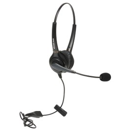OvisLink Dual Ear Noise Canceling Call Center Headset Compatible with ShoreTel IP Phones | Over-The-Head Style, Hand Free, No More Cradle The Phone at The Neck | Complete Set, no Additional Purchase