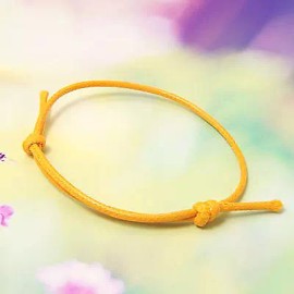 Unbranded 4 Cord Bracelets 40 to 70mm Bright Orange Color Wax Cord - N144