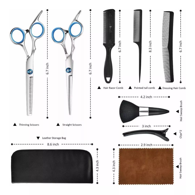 Covolimo Tijeras Profesionales Para Peluquero Corte De Cabello 10pcs