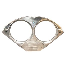 Dolphin Gauges 1955-1956 Chevy Car 2 Hole Gauge Quad Dash Insert- Billet Aluminum