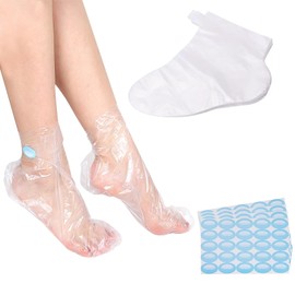 ZHEJIA Disposable Foot Cover, Foot Protector, Set of 100, Disposable Footcovers, Waterproof, Transparent, Plastic, Thick, Lightweight, Infection Prevention, Nursing, Hygiene, School, Commute,